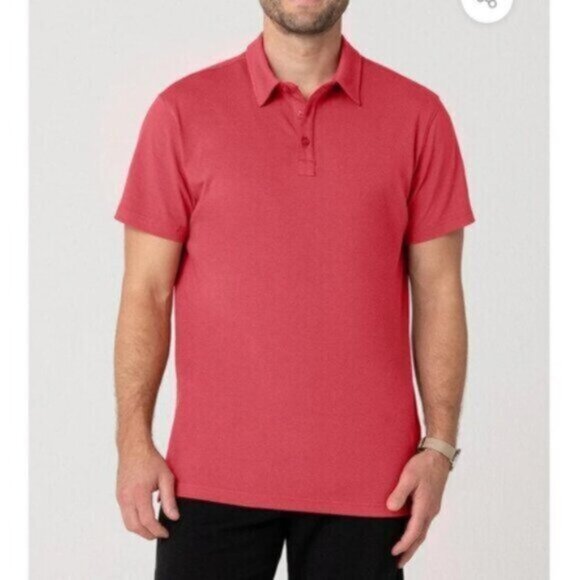 NWT Swet Tailor Men's Red All In Polo Shirt Size Large - Picture 1 of 5